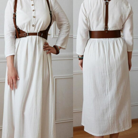 Adjustable PU Leather Harness Belt for Women – Punk Style Fashion Accessory - Picture 3 of 5